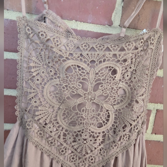 Free People Anthropologie Style Boho Lace Maxi Dress – Dusty Rose XL - Picture 3 of 5